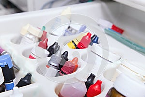 Close up photo of dentistÃ¢â¬â¢s tools drawer photo